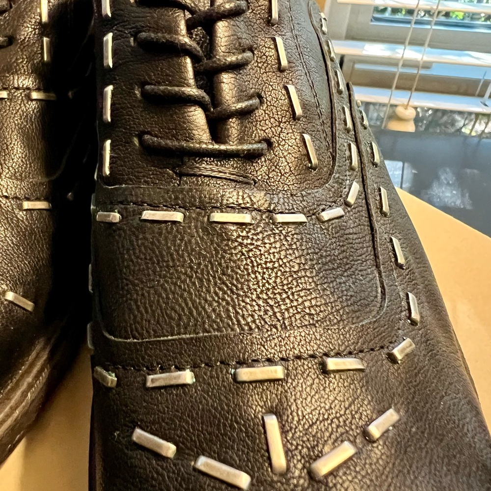 AS98 Black + Silver Laceup Brogues - Picture 5 of 7